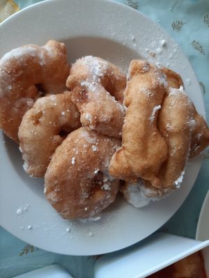 Gebakken ananas en banaan at Yuan in Lelystad