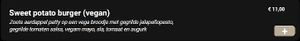 vegan options at Brute Burgers in Hoofddorp