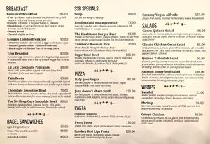 Menu page 1/2 at Sea Salt Bakery & Cafe in Cairo