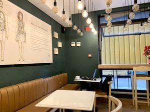 Cozy work corner at Sea Salt Bakery & Cafe in Cairo