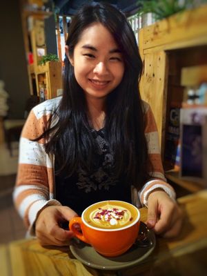 She love rose latte at Art Nature Cafe - Penang in Penang