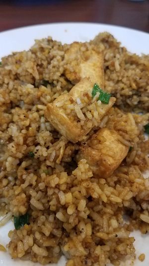 Thai fried rice-flavor was meh. Why does my rice look so broken up? I've never had Thai rice where the rice was not long grains at Basil House in Texas City
