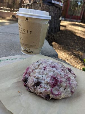 Vegan strawberry scone at The Copper Q in Big Bear Lake