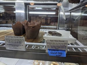 Gf and vegan chocolate cupcake 👀 at The Copper Q in Big Bear Lake