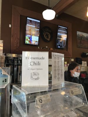 Chili w/vegan option at The Copper Q in Big Bear Lake