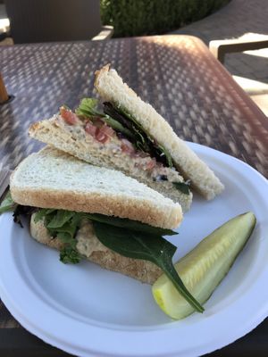Chickpea tuna salad sandwich (I asked them to make it; not on menu) at The Copper Q in Big Bear Lake