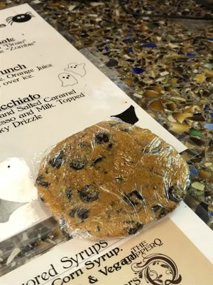 Pumpkin choco chip cookie at The Copper Q in Big Bear Lake