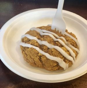 Vegan Pumpkin Scone (asked for it to be warmed!) at The Copper Q in Big Bear Lake