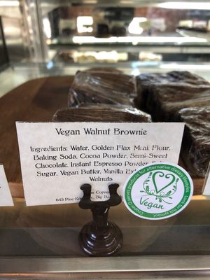 Clearly marked pastries at The Copper Q in Big Bear Lake