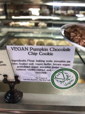 Clearly marked pastries at The Copper Q in Big Bear Lake