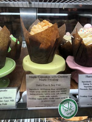 Clearly marked pastries at The Copper Q in Big Bear Lake