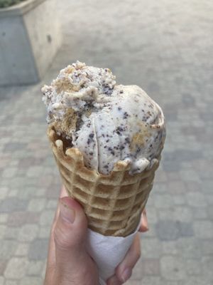 Nutterbutter ice cream in a waffle cone; so so good! Big peanut-butter chunks & can’t go wrong with PB and chocolate 😍  at Monkeywrench in Salt Lake City