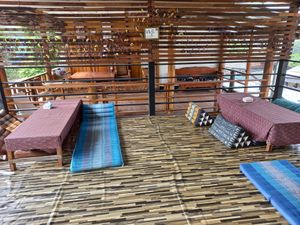 Upstairs chilled are at Bom Bowls in Pai