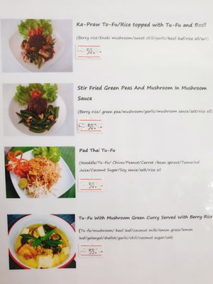 Menu2 at Bom Bowls in Pai