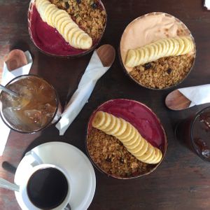 Yummy smoothie bowls! at Bom Bowls in Pai