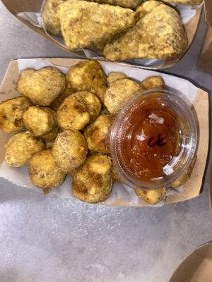 Popcorn chicken (automatically vegan)  at Foo Dog Curry Traders in Jacksonville