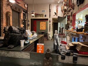 View from register and GrubHub©™ pickup point.  at Foo Dog Curry Traders in Jacksonville