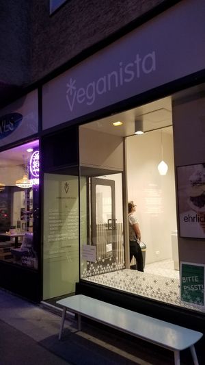 Outside in at Veganista Ice Cream V in Vienna