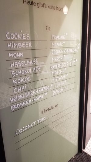 Flavors at Veganista Ice Cream V in Vienna