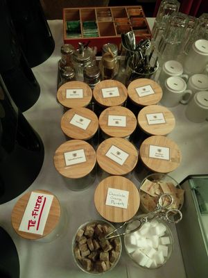 a huge selection of teas and infustions: mix them as you want at Citykonditoriet in Stockholm