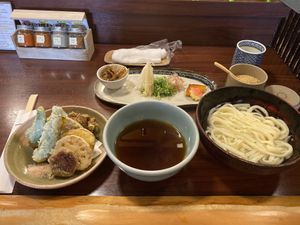 Vegan udon/tempura combo. So good. at Omen in Kyoto