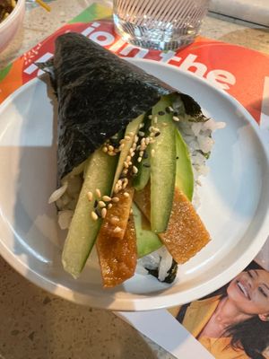 Vegan hand roll at YO! Sushi in Nottingham