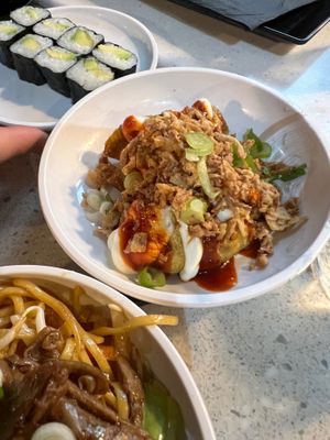 Vegan gyoza at YO! Sushi in Nottingham