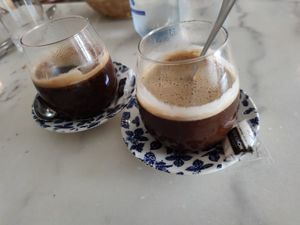 Café Americano con bebida de avena at Blu Cafe in Santiago De Compostela