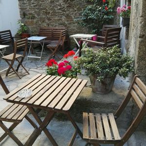 beer garden at Blu Cafe in Santiago De Compostela