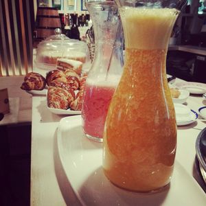 fresh juice at Blu Cafe in Santiago De Compostela