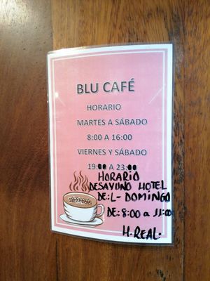 New opening hours as of January 2025 at Blu Cafe in Santiago De Compostela