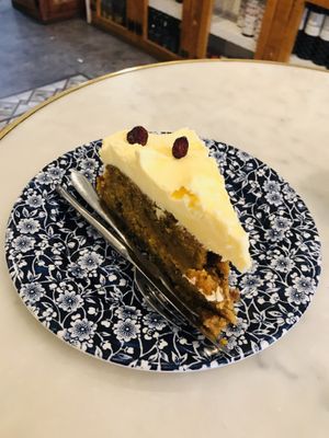 Carrot cake at Blu Cafe in Santiago De Compostela