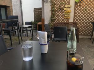 Patio interior 💓 at Blu Cafe in Santiago De Compostela