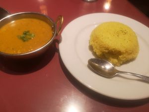 Vegan Dall and rice at Ganges in Osaka