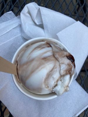 Fudge Mint Gelato (1 out of their 6 vegan flavors) at Bank Street Creamery in Easton