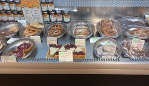 baked goods (i highlighted the vegans in green cause you can't read it ) at Ayuno in Ghent