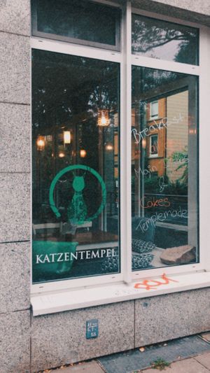 Outside at Katzentempel in Hamburg