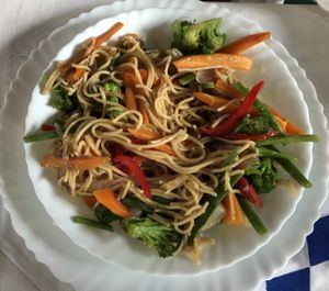 Fried vegetable noodles (14.500 TZS)  at Spices and Herbs Restaurant in Arusha