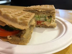Waffle sandwich  at Boba Nosh in Novato