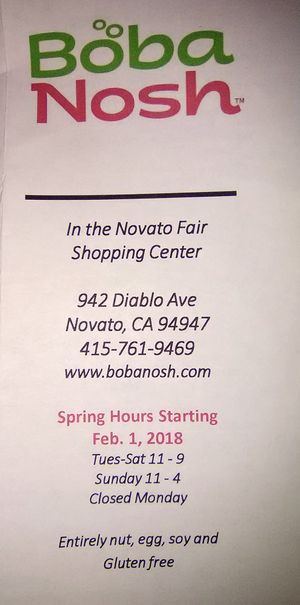 Menu cover for Boba Nosh at Boba Nosh in Novato