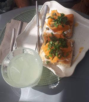 Manx bruschetta   at O Porto dos Gatos in Porto