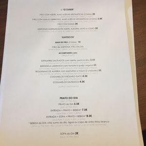 Menu 2 at O Porto dos Gatos in Porto