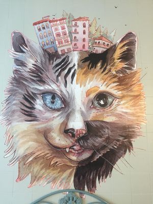 Wall Art at O Porto dos Gatos in Porto