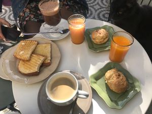Scones and toasts  at O Porto dos Gatos in Porto