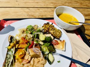 Buffet and soup   at DaTerra - Mercado Beira Rio in Vila Nova De Gaia