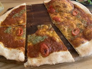 Tomato garlic bread  at Sorella Sorella in Gateshead