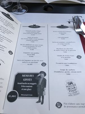 Menu page 2 at Le Cul de Poule in Avignon