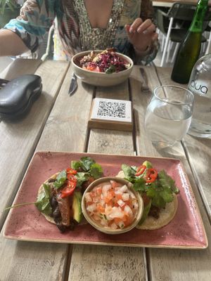 Vegan tacos  at Manuka - Plaza del Mar in Marbella