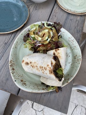 The delicious Greek wrap!  at Manuka - Plaza del Mar in Marbella