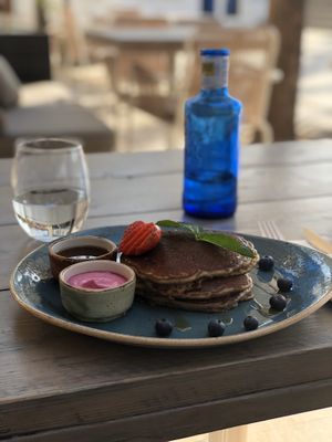 vegan pancakes  at Manuka - Plaza del Mar in Marbella